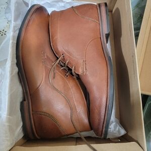 CLARKSBROYD MID TAN LEATHER